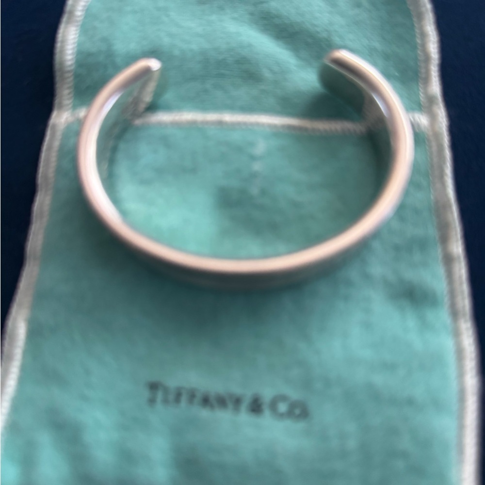 Tiffany & Co. Silver Open Cuff Bracelet. Offers Accepted.